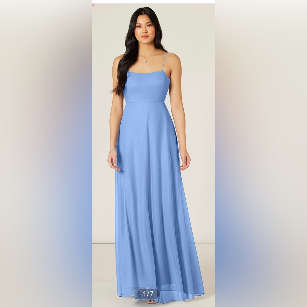 Azazie Rae Bridesmaid Dress Steel Blue A16